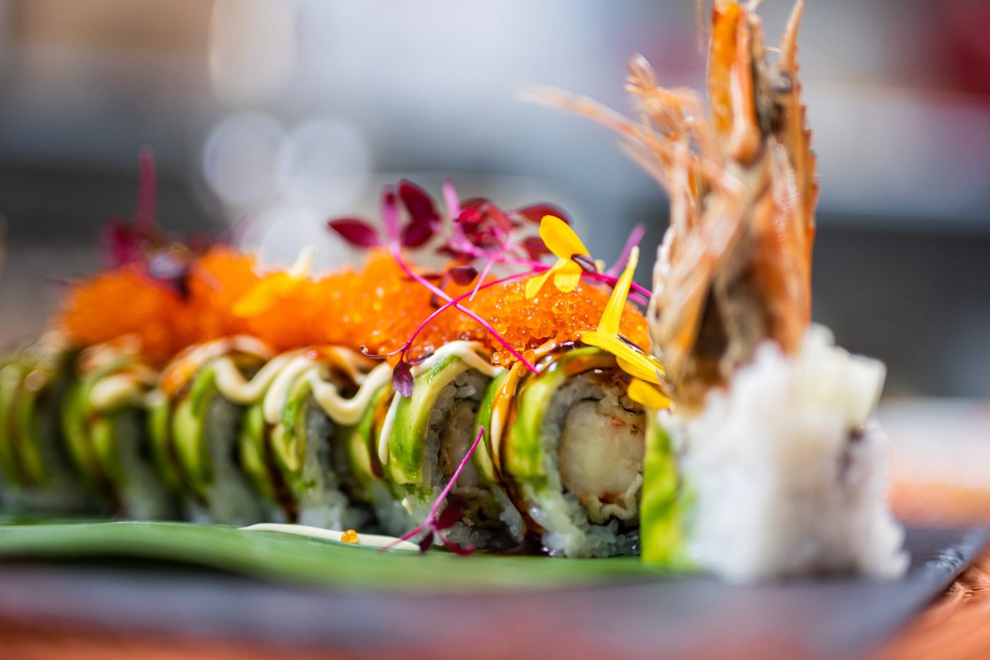 Sushiroll met garnaal