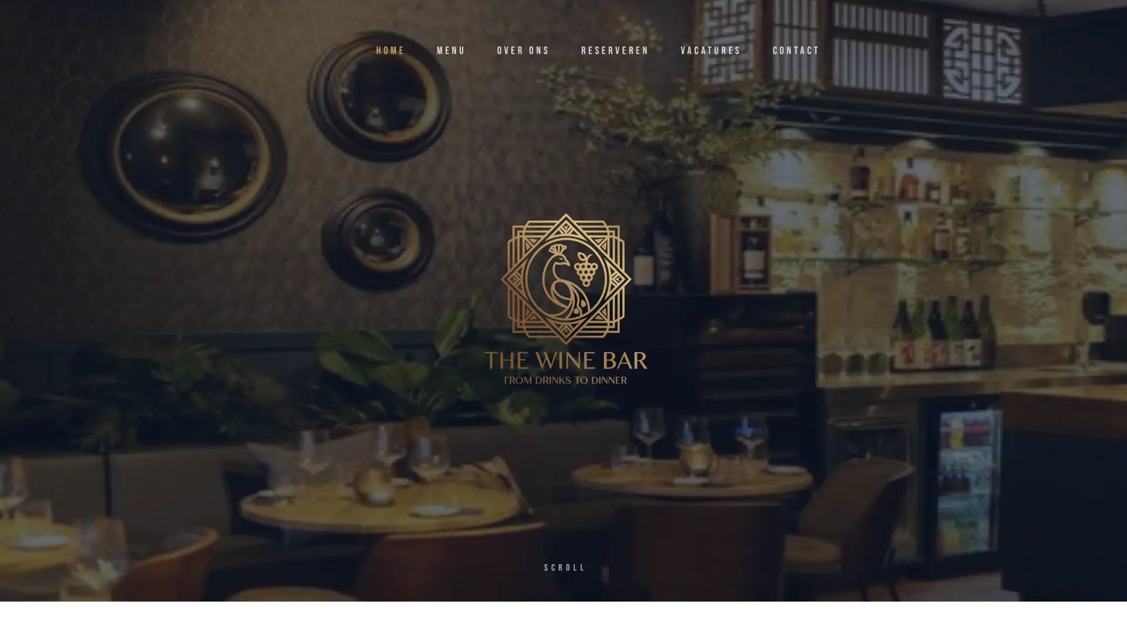 Screenshot van de website thewinebar.nl