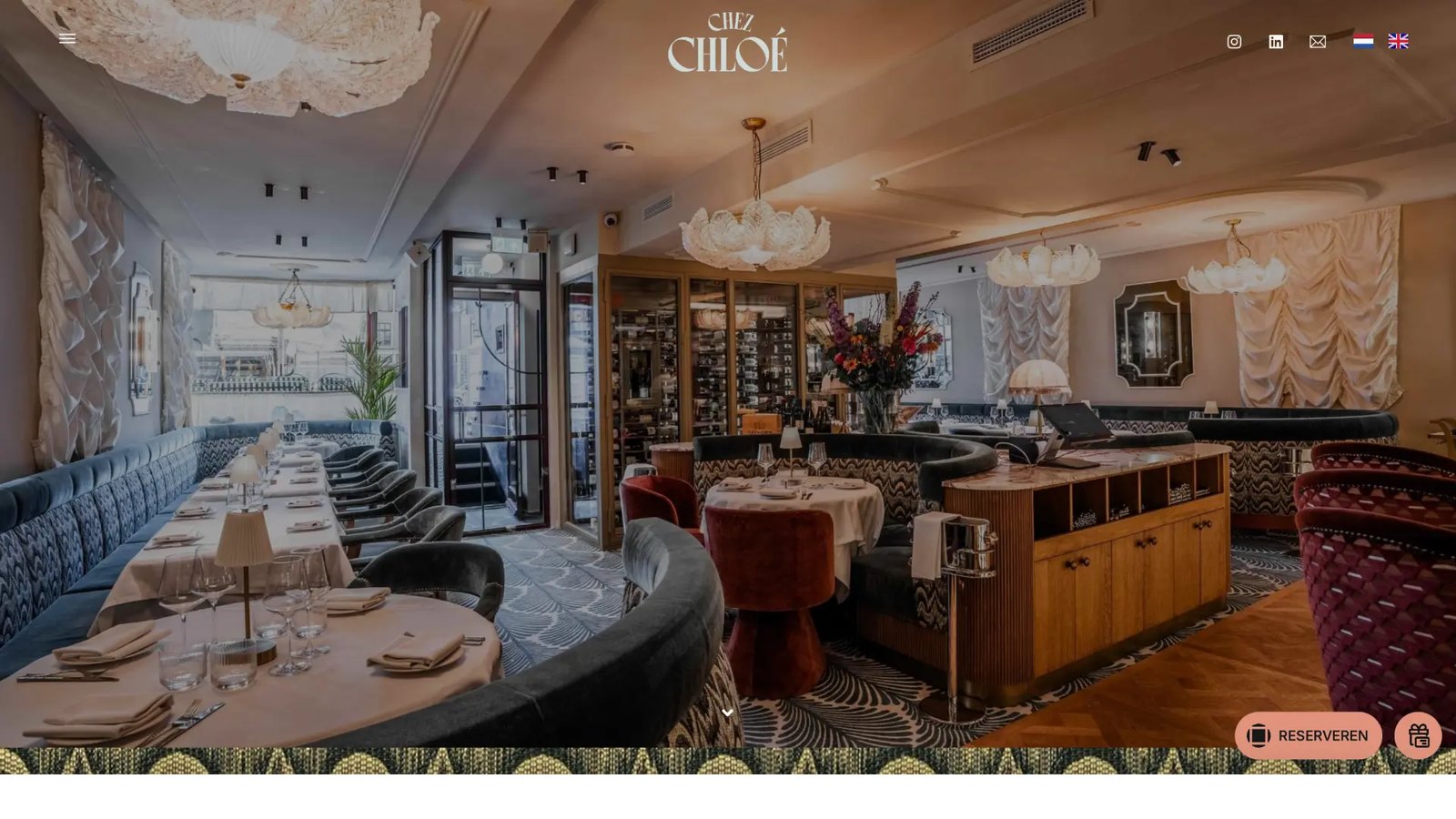 Screenshot van de website chez-chloe.nl