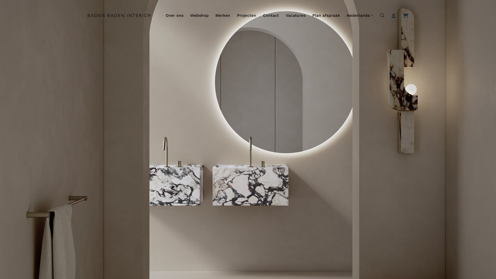 Screenshot van de website badenbaden.nl