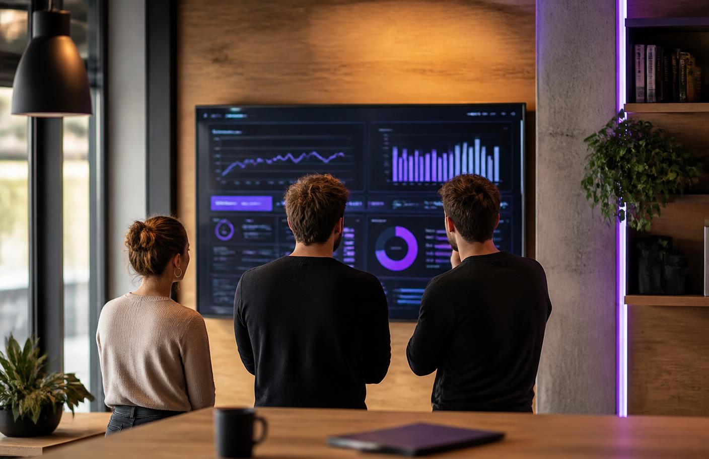 Social Roots team analyseert marketingdata samen